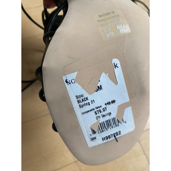 CIRCUS NY Sam Edelman BNWOT "Blanche" lace up strappy heels black sz 7.5 - Picture 10 of 10